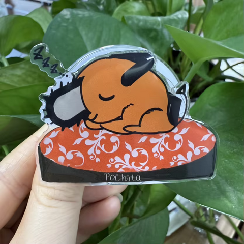 Sleeping Chainsaw Dog Phone Grip